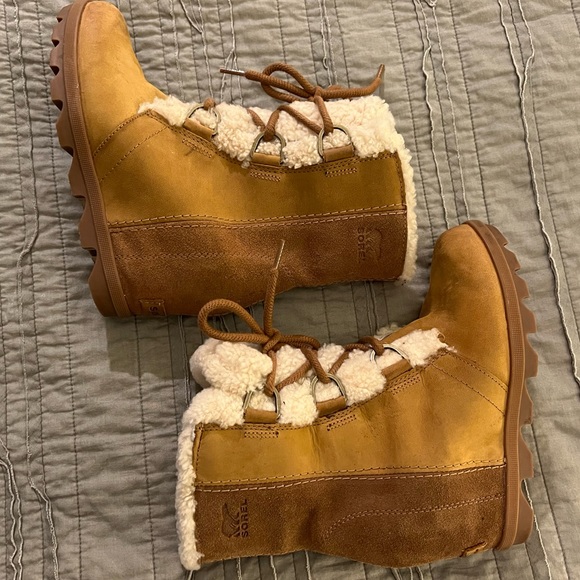 Sorel Joan of Arctic II Shearling Wedge sz 7 EU 38 - Picture 4 of 16